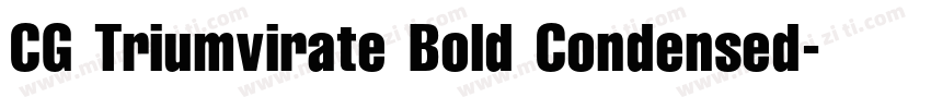CG Triumvirate Bold Condensed字体转换